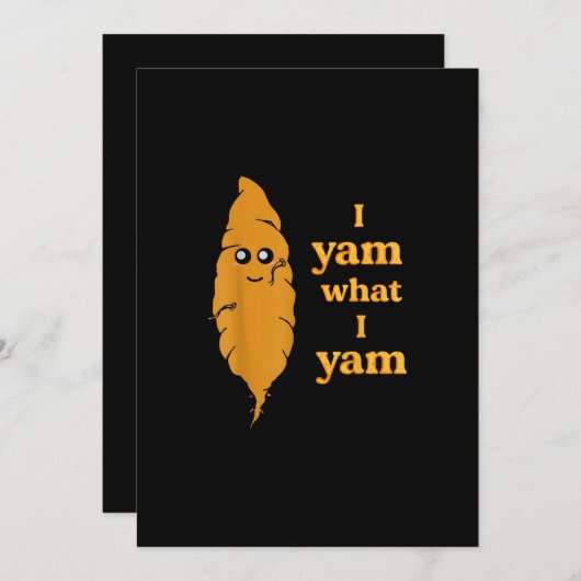 Ik ben wat ik ben grappig feestdagenkaart (Voorkant / Achterkant)