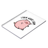 Ik Ben Wat Ik Ben Grappig Varken Woordspeling Notitieboek (Linkerzijde)