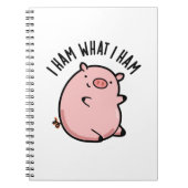 Ik ben wat ik ben Grappig Varken Woordspeling Notitieboek (Voorkant)