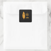 Ik ben wat ik ben grappig vierkante sticker (Tas)