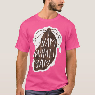 Ik ben wat ik ben Grappig voedsel grap vrienden T-shirt