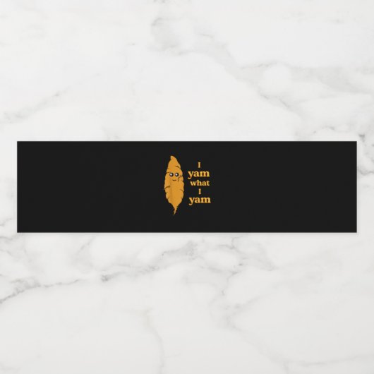 Ik ben wat ik ben grappig waterfles etiket (Enkel label)