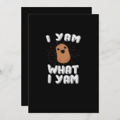 Ik Ben Wat Ik Ben Grappige Aardappel Puns Thanksgi Feestdagenkaart (Voorkant / Achterkant)