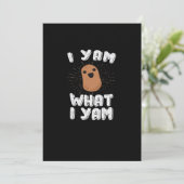 Ik Ben Wat Ik Ben Grappige Aardappel Puns Thanksgi Feestdagenkaart (Staand voorkant)