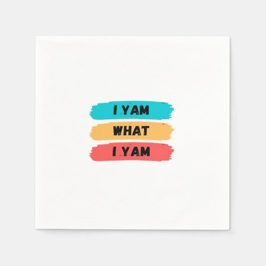 Ik ben wat ik ben grappige klassieker servet (Voorkant)