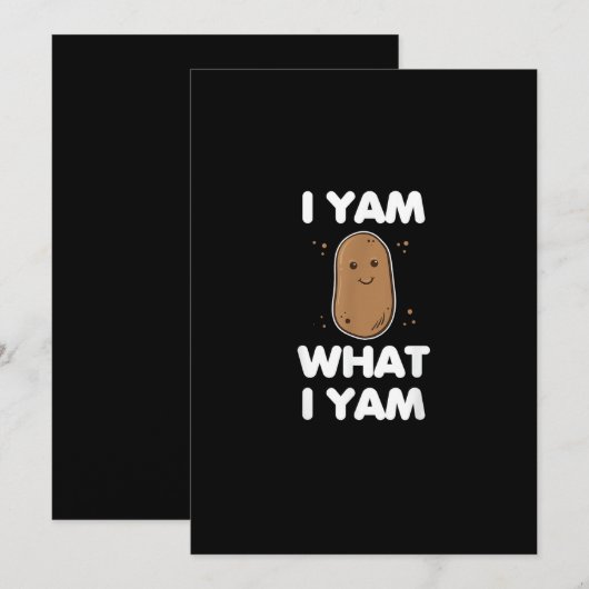 Ik ben wat ik ben Grappige Thanksgiving Feestdagenkaart (Voorkant / Achterkant)