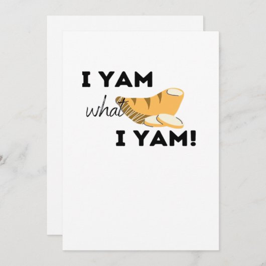 Ik ben wat ik ben! Klassiek Feestdagenkaart (Voorkant / Achterkant)