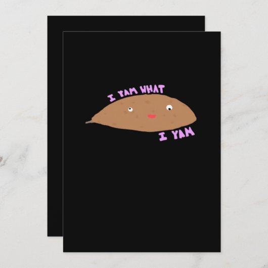 Ik ben wat ik ben Klassiek Trendy Feestdagenkaart (Voorkant / Achterkant)