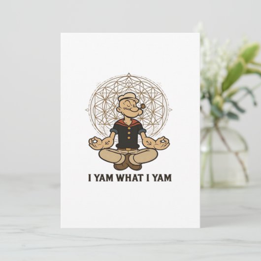 Ik ben wat ik ben Meme citaat Feestdagenkaart (Staand voorkant)