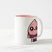 Ik ben wat ik ben! Schattige Yam Pun Tweekleurige Koffiemok (Voorkant rechts)
