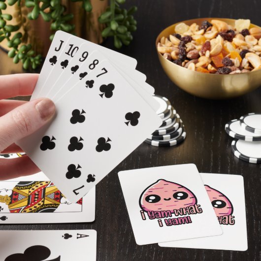 Ik ben wat ik ben! Schattigee Yam Pun Classic Pokerkaarten (Insitu)