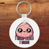 Ik ben wat ik ben! Schattigee Yam Pun Classic Sleutelhanger (Voorkant)