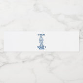 Ik ben wat ik ben. Schetsontwerp Waterfles Etiket (Enkel label)