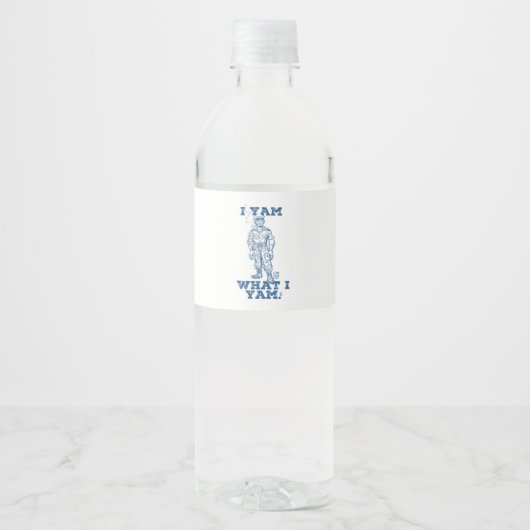 Ik ben wat ik ben. Schetsontwerp Waterfles Etiket (Voorkant)