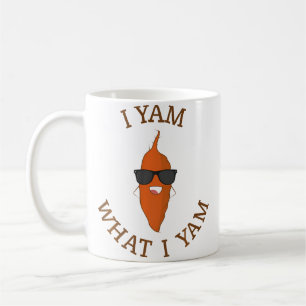 Ik ben wat ik ben T-shirt - Grappige Yam-thee Koffiemok