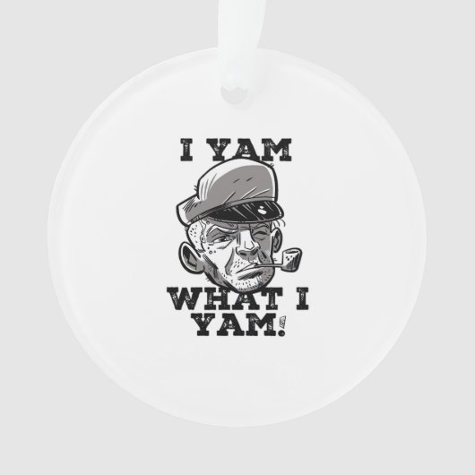 Ik ben wat ik ben Yam Classic meme ontwerp Ornament (voorkant)