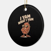 Ik ben wat ik ben Yam Classic Quote Keramisch Ornament (Links)