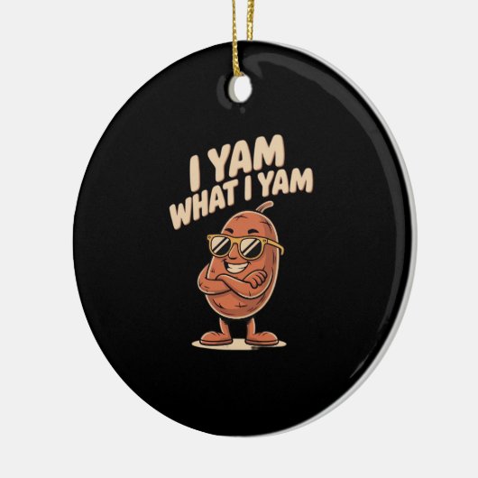Ik ben wat ik ben Yam Classic Quote Keramisch Ornament (Links)