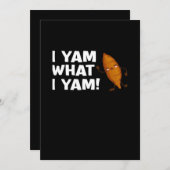 Ik ben wat ik ben Yam Funny Food Lover Classic Feestdagenkaart (Voorkant / Achterkant)