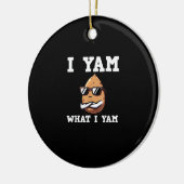 Ik ben wat ik ben Yam Humorous V-Neck Keramisch Ornament (Links)