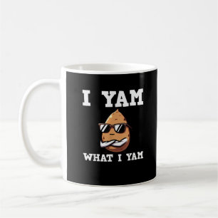 Ik ben wat ik ben Yam Humorous V-Neck Koffiemok