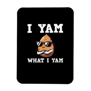 Ik ben wat ik ben Yam Humorous V-Neck Magneet
