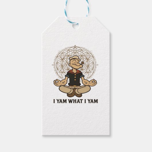 Ik ben wat ik ben Yam Meme Quote Cadeaulabel (Voorkant)