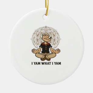 Ik ben wat ik ben Yam Meme Quote Keramisch Ornament