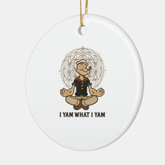 Ik ben wat ik ben Yam Meme Quote Keramisch Ornament (Links)