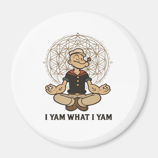 Ik ben wat ik ben Yam Meme Quote Magneet (Voorkant)
