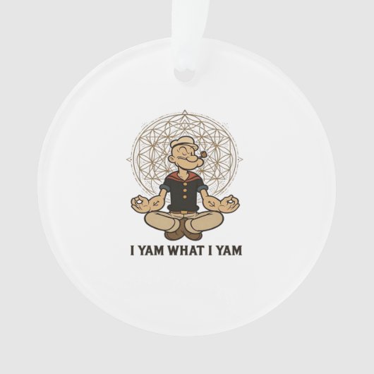 Ik ben wat ik ben Yam Meme Quote Ornament (voorkant)