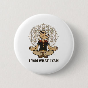 Ik ben wat ik ben Yam Meme Quote Ronde Button 5,7 Cm