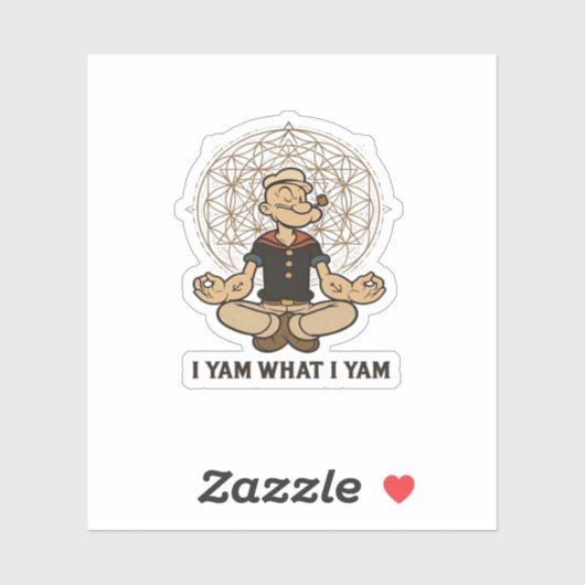 Ik ben wat ik ben Yam Meme Quote Sticker (Vel)