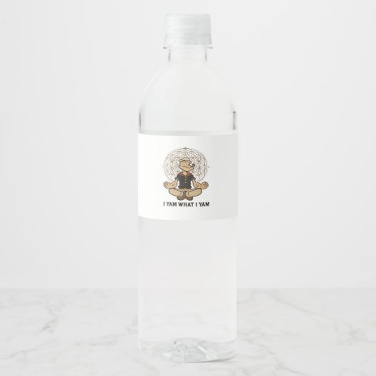 Ik ben wat ik ben Yam Meme Quote Waterfles Etiket (Voorkant)