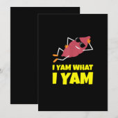 Ik ben wat ik ben Zoete aardappel Thanksgiving Lui Feestdagenkaart (Voorkant / Achterkant)