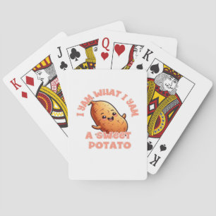 Ik ben wat ik ben Zoete Aardappel Warme Gezellige  Pokerkaarten