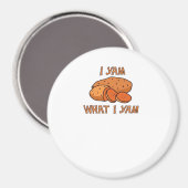 Ik ben wat ik Yam Classic Funny Basic Magneet (Voorkant / Achterkant)