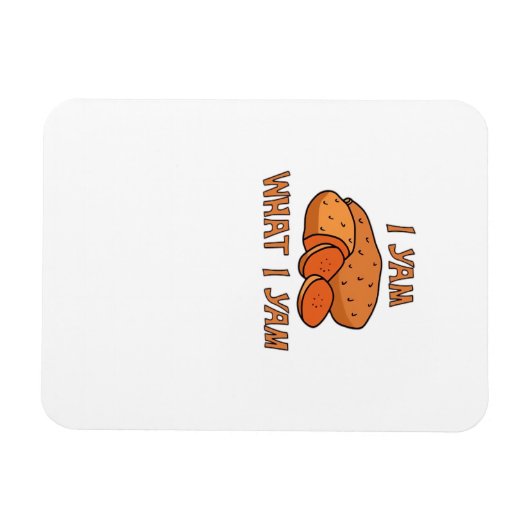 Ik ben wat ik Yam Classic Funny Basic Magneet (Horizontaal)