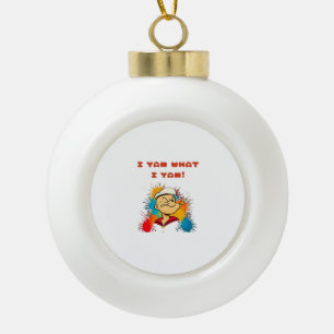 Ik ben wat ik Yam Classic Sloth Trendy Keramische Bal Ornament