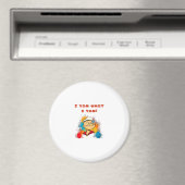 Ik ben wat ik Yam Classic Sloth Trendy Magneet (Insitu (Vaatwasser))