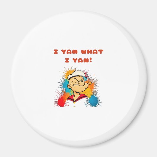 Ik ben wat ik Yam Classic Sloth Trendy Magneet (Voorkant)