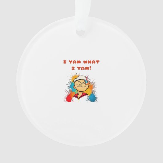 Ik ben wat ik Yam Classic Sloth Trendy Ornament (voorkant)