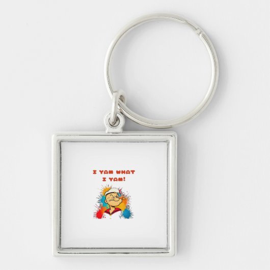 Ik ben wat ik Yam Classic Sloth Trendy Sleutelhanger (Voorkant)