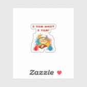 Ik ben wat ik Yam Classic Sloth Trendy Sticker (Vel)