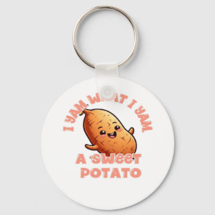Ik ben wat ik Yam, een zoete aardappel klassieker Sleutelhanger