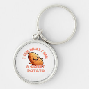 Ik ben wat ik Yam, een zoete aardappel klassieker Sleutelhanger