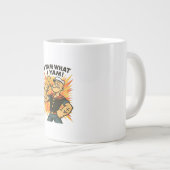 Ik ben wat ik Yam Popeye Cartoon Quote Classic Grote Koffiekop (Voorkant rechts)