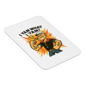 Ik ben wat ik Yam Popeye Cartoon Quote Classic Magneet (Rechterzijde)