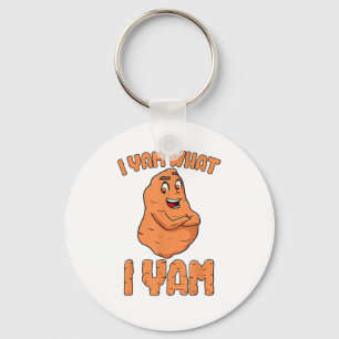 Ik ben wat ik Yam Sweet Potato Funny Thanksgiving Sleutelhanger