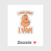 Ik ben wat ik Yam Sweet Potato Funny Thanksgiving Sticker (Vel)